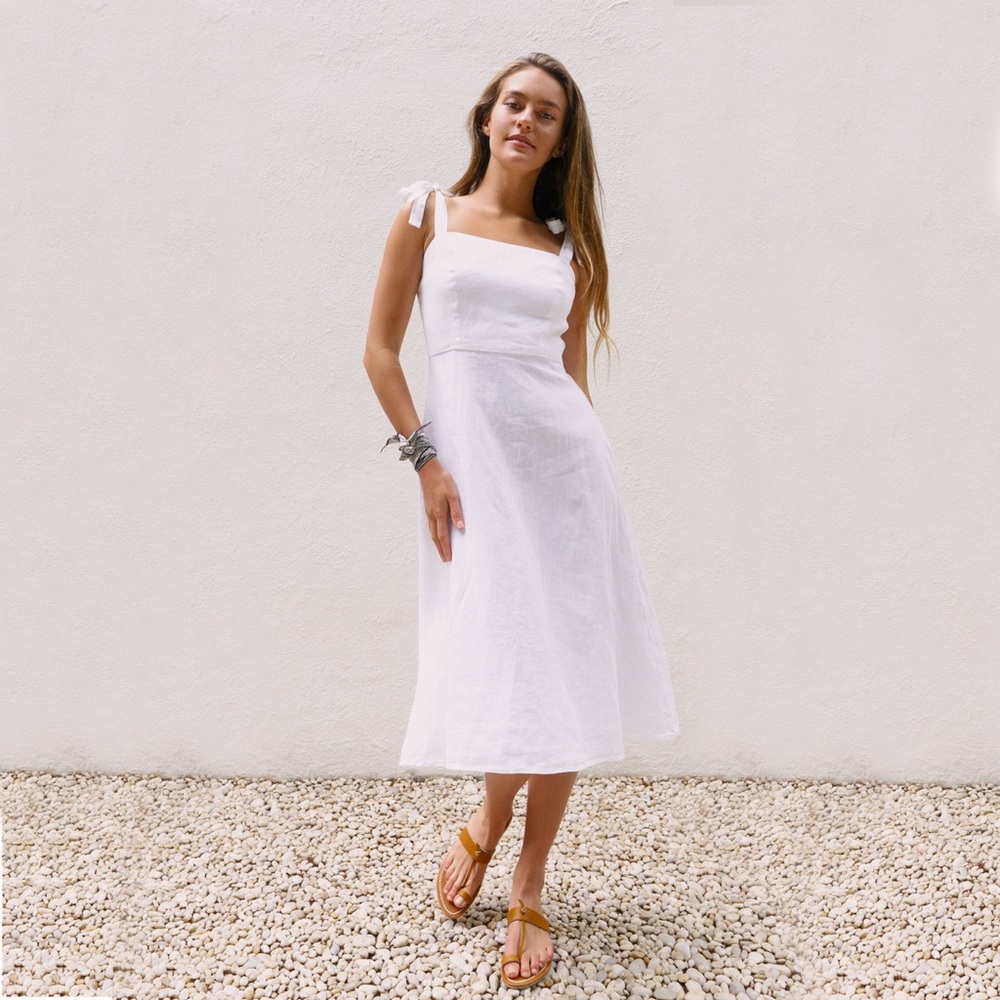 HONORINE SUNNY DRESS in white in XS